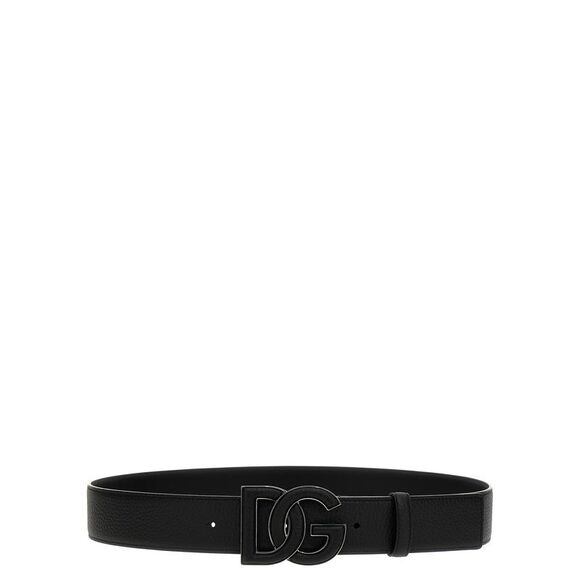 Dolce & Gabbana Men Logo Leather Belt